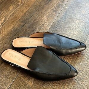 Madewell‎ Black Leather Women's Clogs Size 7 1/2 Pointed Toe